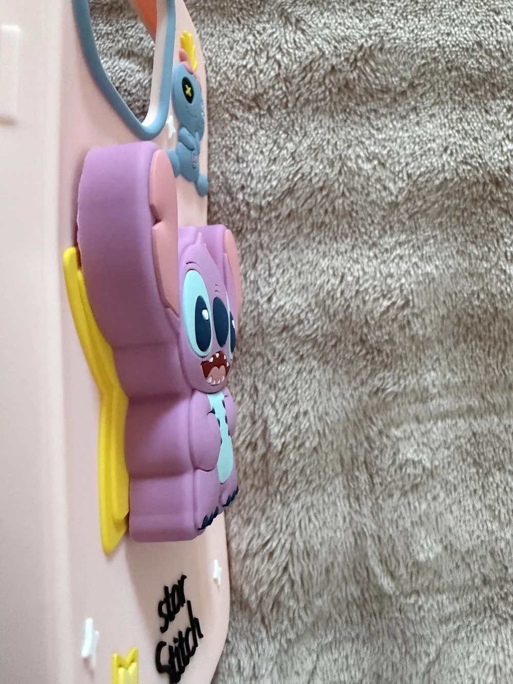 Pink Star Stitch Kids Phone Case with Cute Character Accent